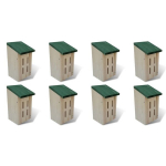 276007 vidaXL Butterfly Houses 8 pcs Wood 14x15x22 cm (2x41291), Pruun