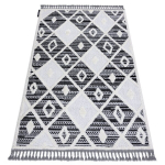 Vaip MAROC P662 Roma must / valge Tupsud berberi Maroko shaggy