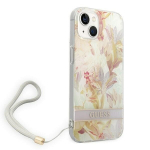 Telefoni&uuml;mbris GUESS Flower Strap Hardcase - iPhone 14 Plus, lilla
