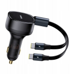Baseus 33w autolaadija 2x Usb-c ja sisset&otilde;mmatava kaabliga