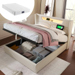 Topwoodi LED-voodi, USB ja Type C, 140x200 cm, 1 tk