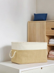 Aberto Design hoiukorv YLC.B.G.2, liiva/valge v&auml;rvi, 30x18x22 cm