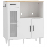 Kapp 80x34x91 cm Valge ja Tamme Ladustamine