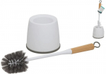 Brabantia WC-harja hoidik bambusk&auml;epidemega, valge, 13 x 13 x 43 cm