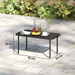 Kohvilaud 90x50x43 cm Must Metall