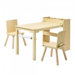 Laste kunstilauakomplekt ja tool 102,5x58x64 cm hele puit, puit
