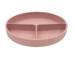 Jaotatud taldrik KikkaBoo Platinum silikoon Blush 6m+
