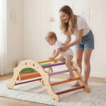 Ronimism&auml;nguasi komplekt 9-&uuml;hes Montessori kokkupandav 195x59.8x74.5 cm mitmev&auml;rviline t&auml;ispuit