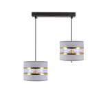 Candellux Pandy ripplamp must topelt E27 halli ja kuldse varjundiga