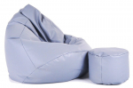 Tumba Mega Comfort XXL, kunstnahk, helehall