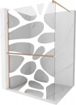 Mexen Kioto+ du&scaron;isein riiuliga Walk-in 140 x 200 cm, valge laine, harjatud vask - 800-140-121-65-97, 140 x 200 cm