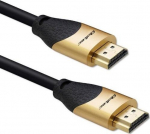 HDMI kaabel - QOLTEC - v2.1 - 8K 60 Hz - 48 Gb/s 30 AWG - 1 m, kullatud kontaktid