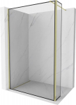 Mexen Kioto du&scaron;isein Walk-in 100 x 40 cm, must raam, kuldne - 800-100-212-50-70-040