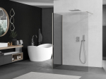 Mexen Kioto du&scaron;isein Walk-in 105 x 100 cm, l&auml;bipaistev, harjatud nikkel - 800-105-212-97-00-100