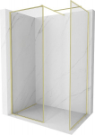 Mexen Kioto-F Walk-in du&scaron;isein raamiga, 140 x 105 cm, l&auml;bipaistev 8 mm, kuldne harjatud - 800-140-202-04-55-105