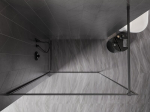 Mexen Kioto-F du&scaron;isein Walk-in raamiga 145 x 202 cm, l&auml;bipaistev 8 mm, harjatud h&otilde;bedane hall - 800-145-104-66-00