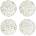 Desserttaldrik, Doolittle splatter, Bombay Duck, valge/kuldne