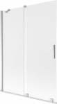Mexen Velar vannitoa kahe tiivaga liugklaas 130 x 150 cm, matt, kroom - 896-130-000-31-01