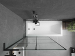 Mexen Next L vannisein 1-osaline 100 x 150 cm, must ruudustik, must - 895-100-000-03-77-70
