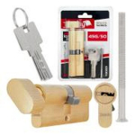 Tvardy Luku silinder koos nupuga T01359, 30/40G mm, 3 v&otilde;tit, 50 000 ts&uuml;klit, alumiinium, messing, kinnituss&uuml;steem kaasas