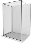 Mexen Kioto du&scaron;inurk Walk-in 140 x 100 cm, must raam, harjatud nikkel - 800-140-212-97-70-100
