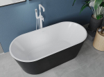 Mexen Luna iseseisev vann 180 x 80 cm, valge/must, valge &uuml;levool - 52031808075-20, 180 x 80 cm