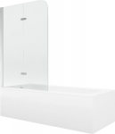 Mexen Vega ristk&uuml;likukujuline vann 150 x 70 cm koos korpuse ja 2-poolse 80 cm l&auml;bipaistva kroomitud du&scaron;iseinaga, 150 x 70 cm