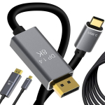 USB Type-C DisplayPort 1.4 Kaabel 8K 4K 2K 1.8m