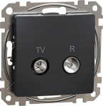 Schneider Electric Sedna Design TV/R l&otilde;pp-pesa, antratsiit, 4 dB