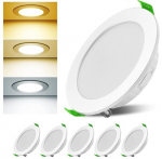 Asstikoo sissepandav LED-paneel, 7 W, reguleeritava v&auml;rvustemperatuuriga, 5 tk