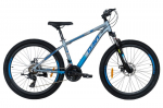 Maastikuratas 26", shimano, kerge raam 13", 140&ndash;170 cm, 21 k&auml;iku, alumiinium, vedrustus, hall / sinine, Davi Montaro