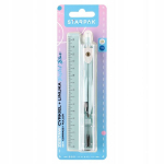 Metallist kompass + 15cm joonlaud pastelsinine - STARPAK