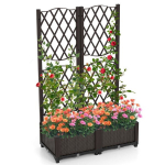 Lillekast ronitaimede tugiraamiga, 80x40x122 cm, pruun