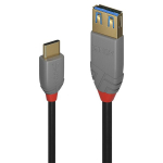 Lindy kaabel USB 3.2 C-A 36895 0.15m, 10Gbps, must / hall, USB-C isane A naine, Must