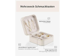Ehete reisikott, elegantne valge, 5x10x10cm