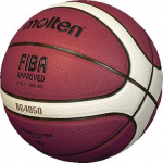 Molten korvpall B5G4050, 12 PANEELI, s&uuml;nt. nahk, oranž/elevandiluu , suurus 5