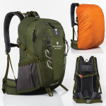 Kvaliteetne Petersoni matka- ja trekkinguseljakott vihmakattega, roheline, 40 l