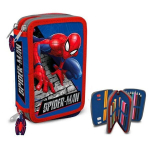 Spiderman kaheosaline t&auml;idetud pliiatsikott