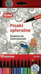 Toma viltpliiatsid, 12 v&auml;rvi, pestavad