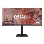 Monitor AOC CU34E4CV 34" WQHD Curved VA 120Hz 350cd/m&sup2; 4ms HDR10 USB-C PD-90W Black