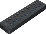 Orico aktiivne Usb-a jaotur, 13 porti, 5gbps, 60w, must
