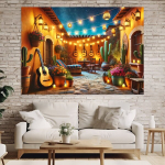 Cinco de Mayo Peoteemaline Fototaust Kitarriga Pickify, 243.84x182.88 cm