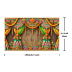 Traditsiooniline India Festivalitaust Pol&uuml;ester Kangas Pickify, 151.89&times;91.95 cm