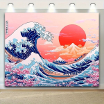 Kanagawa Laine Tapestry Seina Kaunistus Pickify, 230*180cm/90.5*70.8inch