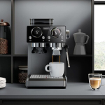 Espressomasin Hibrew H20 integreeritud veskiga, PID-temperatuuri reguleerimisega, Must