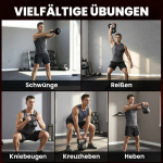 Kettlebell 14 kg 27x21x31 cm musta