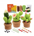 Goodking Heegeldamise komplekt Diy Mini kaktused Kaktus Lill potis 3 tk