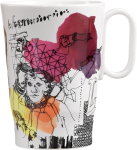 Ritzenhoff 3731004 kohvikruus 330 ml - seeria Genussklasse nr 4 - figuurimotiiviga portselankruus - disaintoode