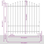 vidaXL Aiandus aiapaneel 3 pcs Hall 170 x 215 cm Pulberv&auml;rvitud teras
