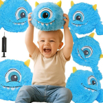 Sinine "emoji" k&auml;epidemetega pall, 23cm